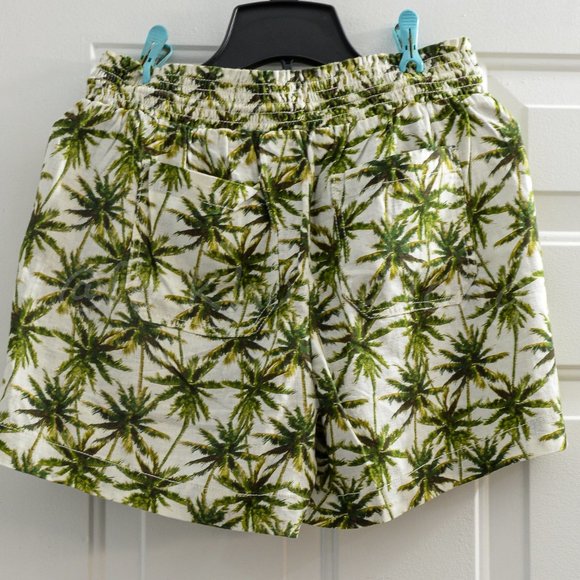 Briggs Ladies’ Linen Blend Short‎ GREEN PALM TREE - Picture 3 of 3